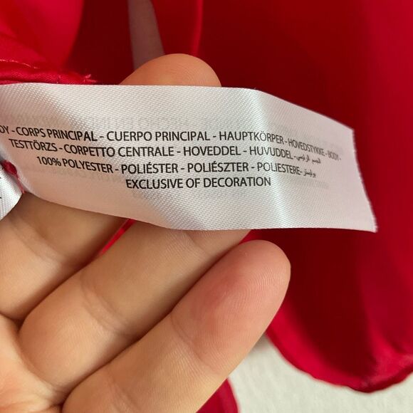 Ariat Top Women’s Medium Red Embellished SemiSheer Blouse Western Rodeo Cowgirl - Picture 12 of 13